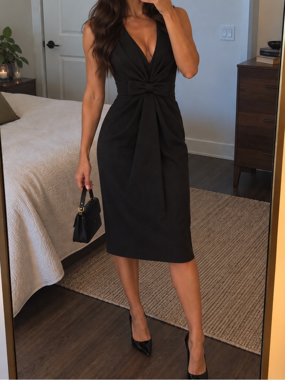 Valentino Silk Wool Black Dress Size 4 Designer Luxury Italy LBD Gala Date Work